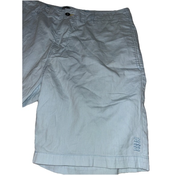 Billabong Men's Sz 38 Blue/White Vertical Pinstripe Chino Short, Built To Thrash - Picture 5 of 14